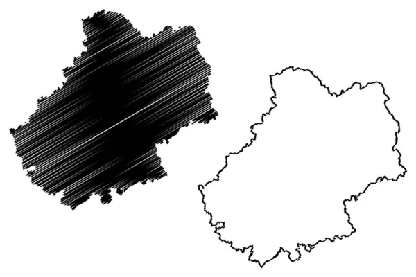 Dipartimento Del Lotto Francia Repubblica Francese Occitania Occitania Mappa Vettoriale — Vettoriale Stock