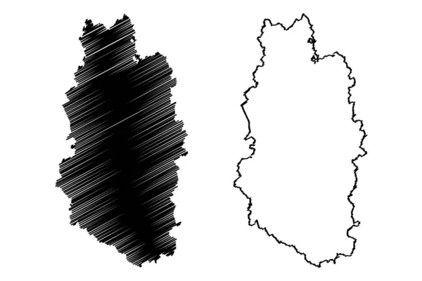 Meuse Department France France Republic Grand Est Region Map Vector — 스톡 벡터