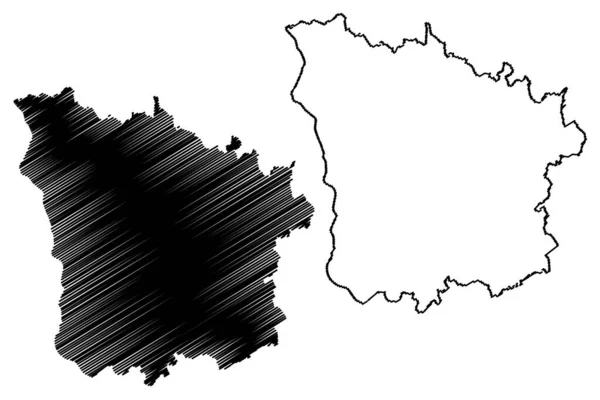 Departament Nievre Francja Republika Francuska Region Bourgogne Franche Comte Bfc — Wektor stockowy