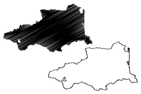 Departement Pyrenäen Orientales Frankreich Französische Republik Okzitanien Oder Okzitanien Kartenvektorillustration — Stockvektor