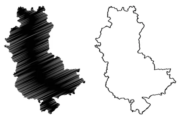 Rhone Departement Frankrike Frankrike Auvergne Rhone Alpes Region Ara Karta — Stock vektor