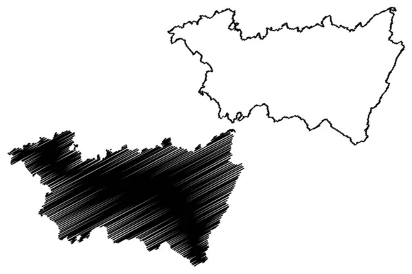 Vosges Department Francie Francouzská Republika Region Grand Est Mapa Vektorová — Stockový vektor