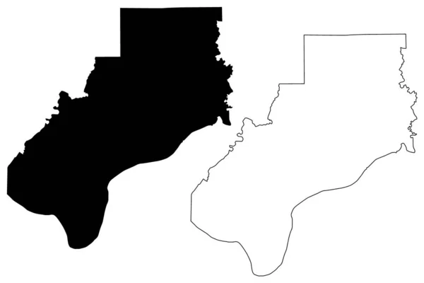 スペンサー郡 アメリカ アメリカ アメリカ アメリカ 地図ベクトル図 スクリブルスケッチスペンサーマップ — ストックベクタ