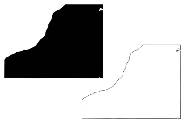 Starke County Indiana County United States America Usa Map Vector — 图库矢量图片