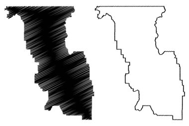 Bannock County, Idaho (ABD eyaleti, ABD, ABD, ABD) harita vektör çizimi, çizim çizimi Bannock haritası