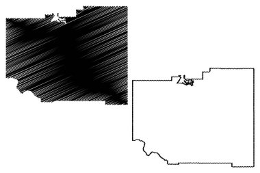 Benewah County, Idaho (ABD eyaleti, ABD, ABD, ABD) harita vektör çizimi, çizim Benewah haritası