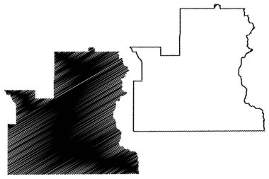 Franklin County, Idaho (Amerika Birleşik Devletleri, ABD, ABD) harita vektör çizimi, çizim Franklin haritası