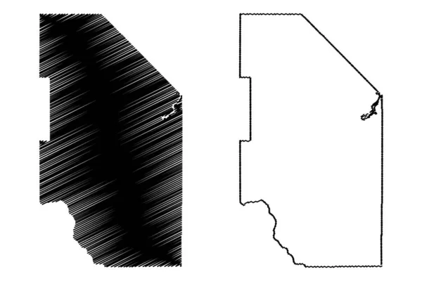 Ada County Idaho County United States America Usa Mapa Wektor — Wektor stockowy