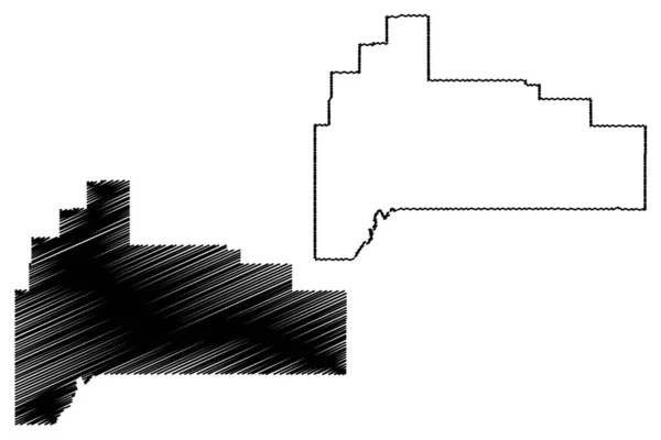 Bingham County Idaho Grafschaft Vereinigte Staaten Von Amerika Usa Kartenvektorillustration — Stockvektor