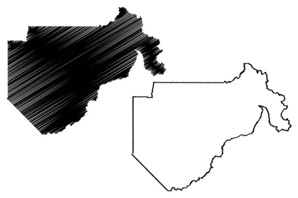 アイダホ州ボイシ郡 アメリカ アメリカ アメリカ アメリカ 地図ベクトル図 スケッチブルなスケッチボイシ地図 — ストックベクタ
