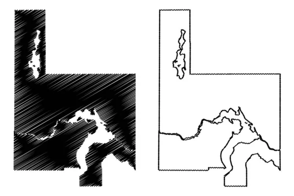 Comté Bonner Idaho Comté Des États Unis États Unis Amérique — Image vectorielle