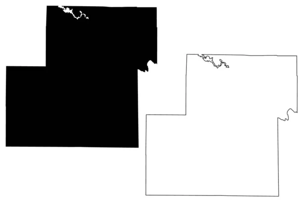 Condado Owen Indiana County United States America Usa Mapa Vector — Archivo Imágenes Vectoriales