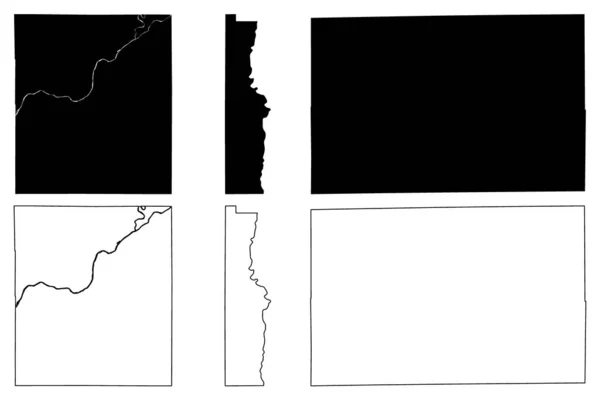 Vermillion Tipton Tippecanoe County Indiana 미국군 Map Vector Illustration Scribble — 스톡 벡터