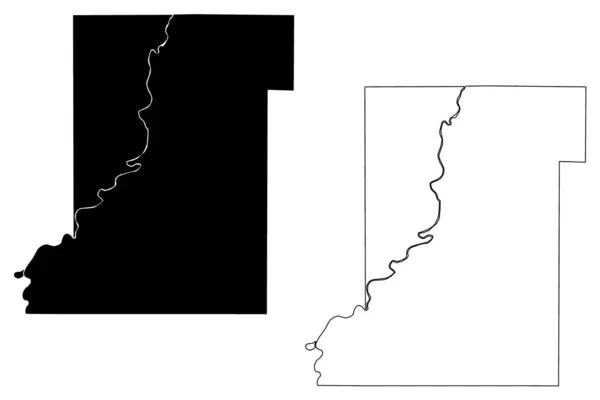 Vigo County Indiana Amerika Birleşik Devletleri Abd Abd Harita Vektör — Stok Vektör