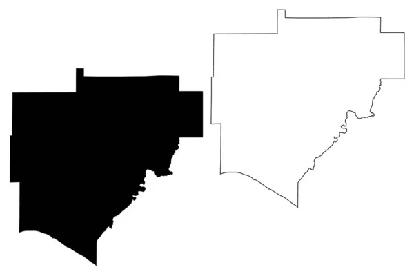 Warrick County Indiana County United States America Usa Mapa Vector — Archivo Imágenes Vectoriales