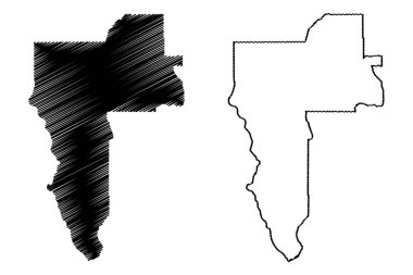 Nez Perce County, Idaho (ABD eyaleti, ABD, ABD, ABD) harita vektör çizimi, karalama çizimi Nez Perce haritası