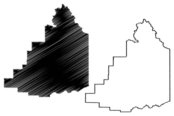 Fremont County Idaho Usa Usa Usa Karta Vektor Illustration Klotskiss — Stock vektor