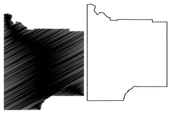 Latah County Idaho County United States America Usa Mapa Vector — Vector de stock