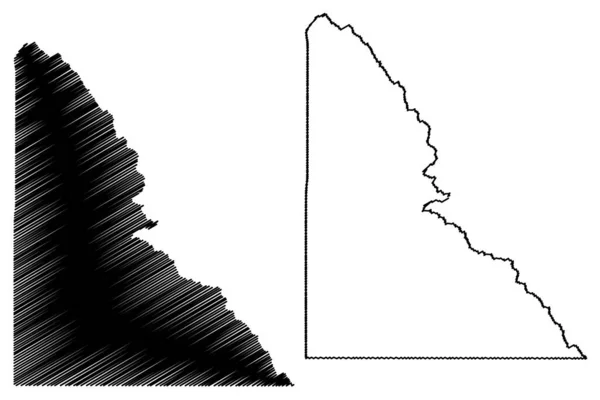 Shoshone County Idaho 미국군 Map Vector Illustration Scribble Sketch Shoshone — 스톡 벡터