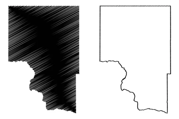 Gooding County Idaho County United States America Usa Mapa Vector — Vector de stock