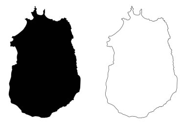 Maio belediyesi (Cabo Verde Cumhuriyeti, concelhos, Cape Verde, Maio adası, takımada) harita vektör çizimi, Maio haritası çizimi