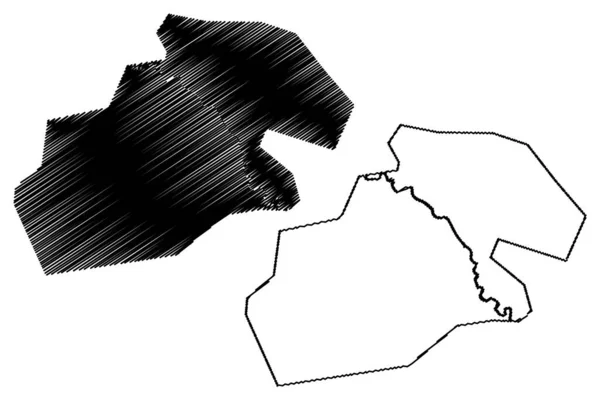 Kermanshah City Islamska Republika Iranu Persja Prowincja Kermanshah Mapa Wektor — Wektor stockowy