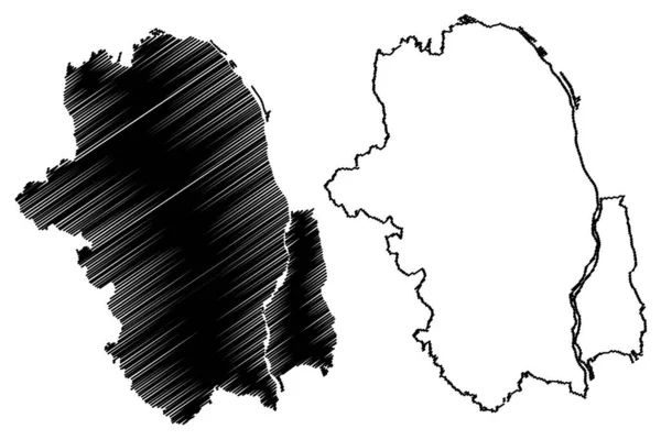 Cidade Utsunomiya Estado Japão País Insular Prefeitura Tochigi Mapa Ilustração — Vetor de Stock