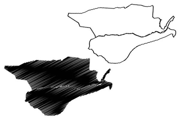 Russeifa City Reino Hachemita Jordânia Província Zarqa Mapa Ilustração Vetorial — Vetor de Stock