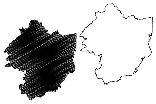 Imagem Vetor Mapa Cidade Amã Reino Hachemita Jordânia Esboço Scribble — Vetor de Stock