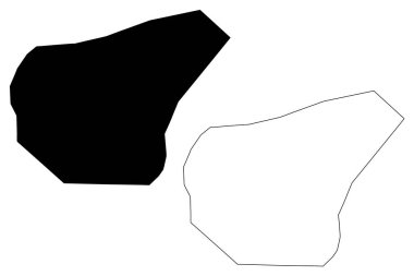 Camaguey Şehri (Küba Cumhuriyeti) harita vektör illüstrasyonu, Santa Mara del Puerto del Principe 'nin robot resmini çiz.