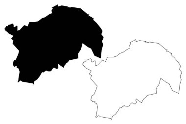 Guatemala Şehri (Guatemala Cumhuriyeti) harita vektör illüstrasyonu, Varsayım veya Guate haritasının Yeni Guatemala şehrinin krokisini çizin