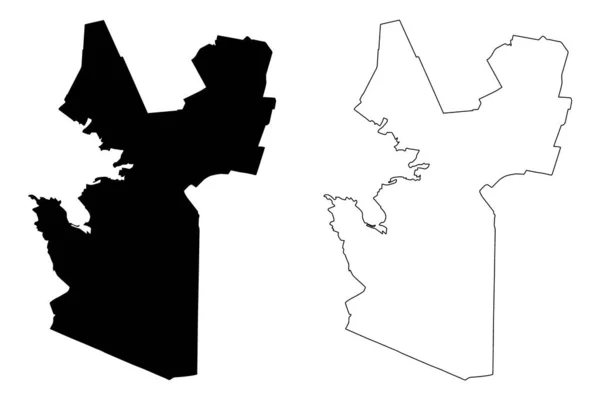 Ecatepec Morelos City 멕시코 Map Vector Illustration Scribble Skepec City — 스톡 벡터