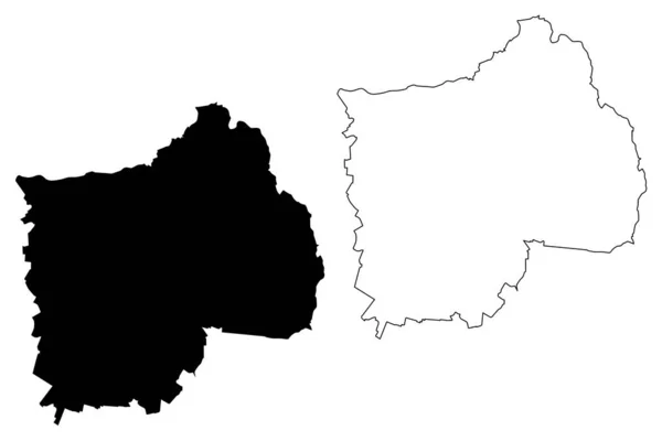 グアダラハラ市 メキシコ メキシコ ハリスコ自由と主権国家 地図ベクトル図 スケッチグアダラハラ市地図 — ストックベクタ