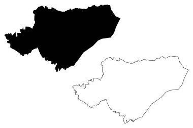 Managua Şehri (Nikaragua Cumhuriyeti) harita vektör çizimi, taslak Şehir Managua haritası