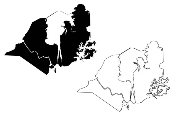 コロン市 パナマ共和国 地図ベクトル図 スクリプトスケッチコロン市地図 — ストックベクタ