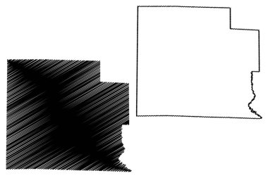 Clay County, Illinois (Amerika Birleşik Devletleri, ABD, ABD) harita vektör çizimi, Clay haritası çizimi