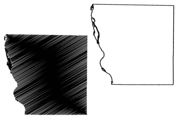 Adams County Illinois County Spojené Státy Americké Usa Usa Mapa — Stockový vektor