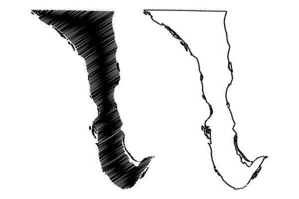 Calhoun County Illinois County Spojené Státy Americké Usa Usa Map — Stockový vektor