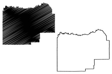 Menard County, Illinois (ABD eyaleti, Amerika Birleşik Devletleri, ABD, ABD) harita vektör çizimi, karalama çizimi Menard haritası