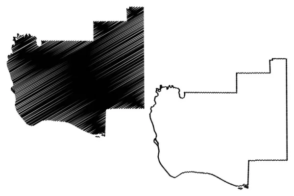 Jersey County Illinois County United States America Usa Mapa Vector — Vector de stock
