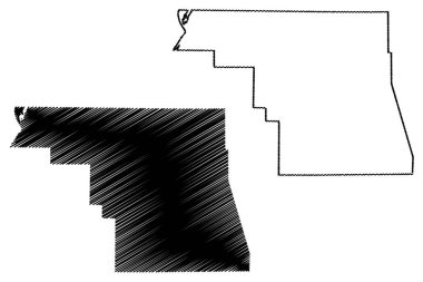 Morgan County, Illinois (ABD eyaleti, ABD, ABD, ABD) harita vektör çizimi, karalama Morgan haritası