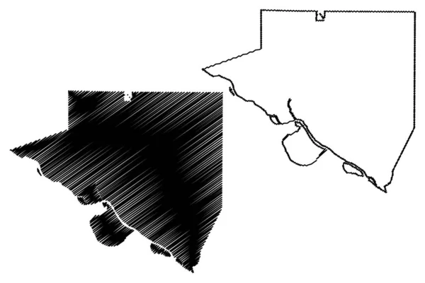 Иллюстрация Векторной Карты Округа Рэндольф Штат Иллинойс Округ Сша Соединенные — стоковый вектор