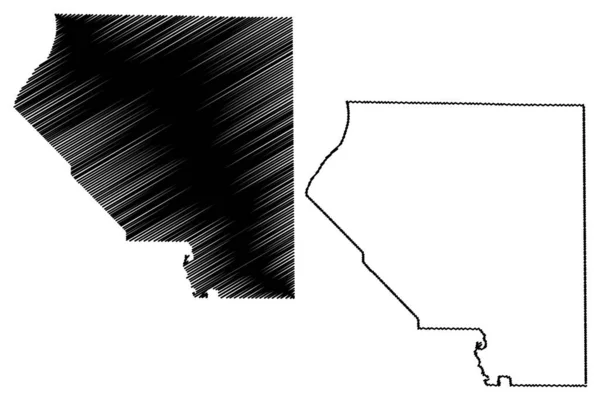 Clair County Illinois County United States America Usa Mapa Vector — Archivo Imágenes Vectoriales
