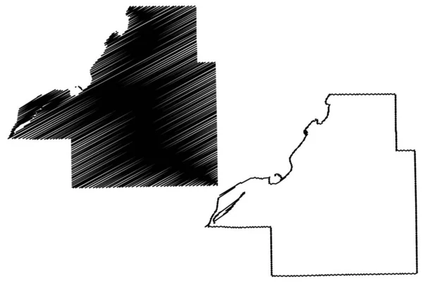 イリノイ州タズウェル郡 アメリカ アメリカ アメリカ アメリカ アメリカ 地図ベクトル図 スケッチブック Tazewell Map — ストックベクタ