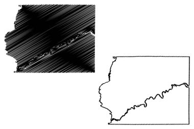 Whiteside County, Illinois (ABD eyaleti, ABD, ABD, ABD) harita vektör çizimi, çizim Whiteside haritası