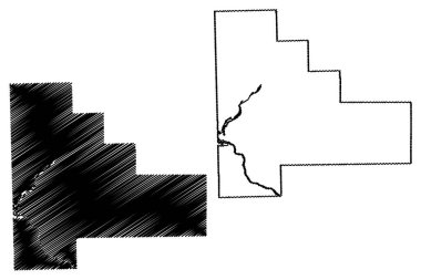 Will County, Illinois (Amerika Birleşik Devletleri, ABD, ABD) harita vektör çizimi, karalama çizimi