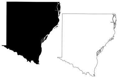 Des Moines County, Iowa (ABD, Amerika Birleşik Devletleri, ABD, ABD) harita vektör çizimi, çizim çizimi Des Moines haritası