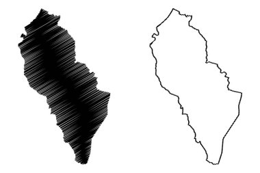 Las Pinas Şehri (Filipinler Cumhuriyeti, Metro Manila, Ulusal Başkent Bölgesi) harita vektör çizimi, Las Pinas harita şehir karalama