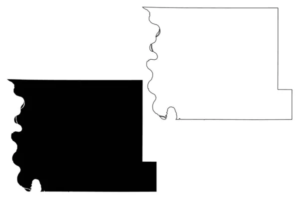 ハリソン郡 アイオワ州 アメリカ アメリカ アメリカ 地図ベクトル図 スケッチブルスケッチハリソン地図 — ストックベクタ