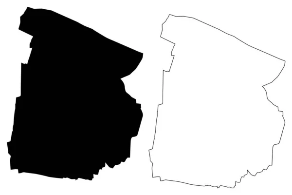 Città Cochabamba Stato Plurinazionale Della Bolivia Provincia Cercado Mappa Vettoriale — Vettoriale Stock